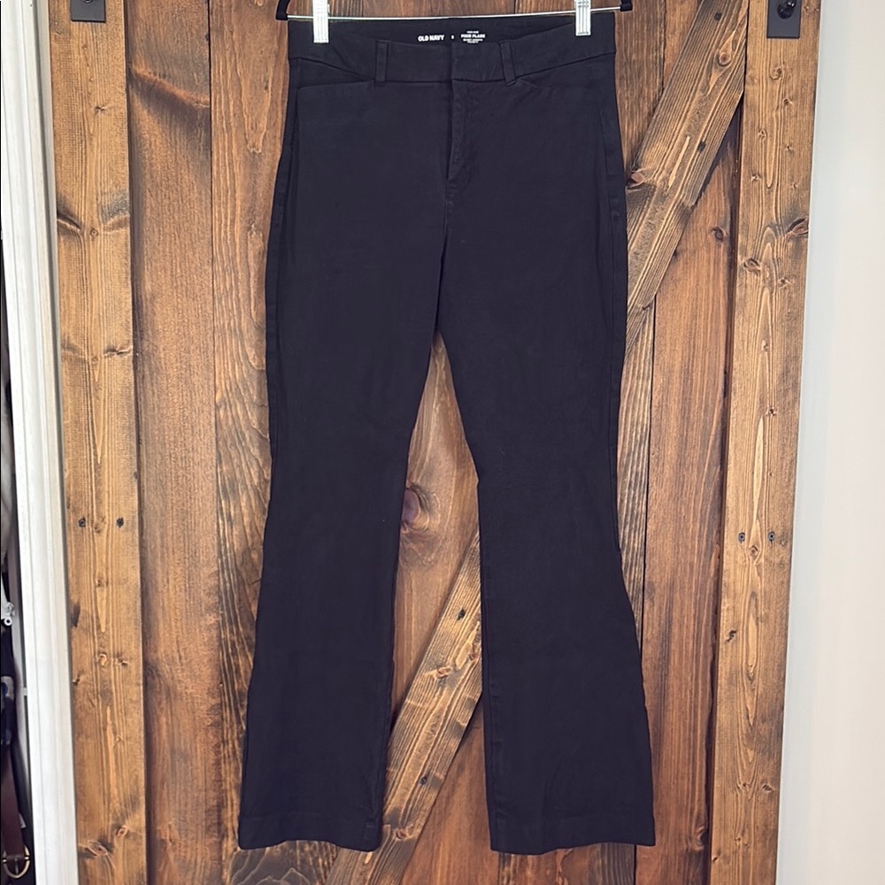 Old Navy Black Pixie Flare Trousers